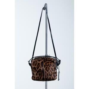 Dolce & Gabbana Leopard Print Pony Hair Camera Bag